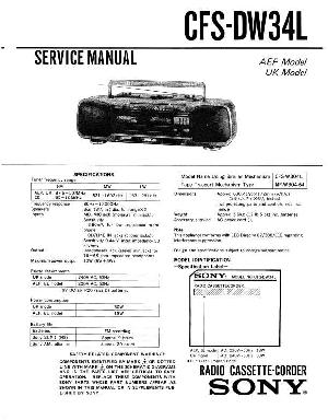 Сервисная инструкция Sony CFS-DW34L ― Manual-Shop.ru