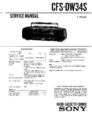 Service manual Sony CFS-DW34S ― Manual-Shop.ru