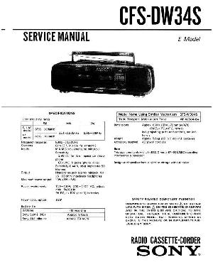 Сервисная инструкция Sony CFS-DW34S ― Manual-Shop.ru