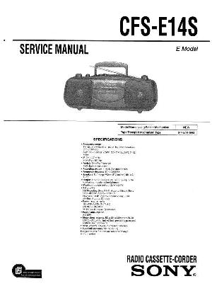 Сервисная инструкция Sony CFS-E14S ― Manual-Shop.ru