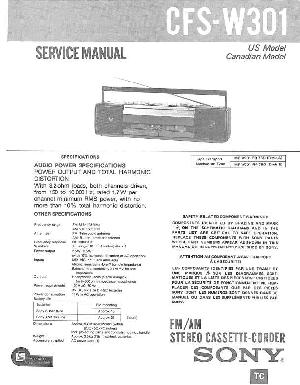 Сервисная инструкция Sony CFS-W301  ― Manual-Shop.ru