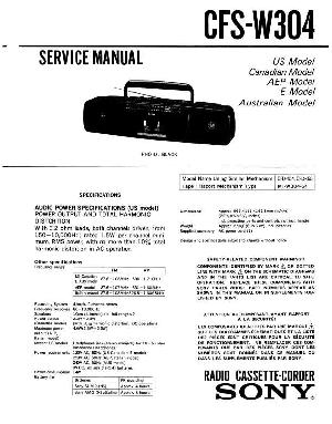 Сервисная инструкция Sony CFS-W304 ― Manual-Shop.ru