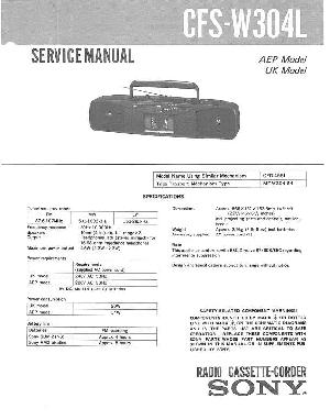 Service manual Sony CFS-W304L ― Manual-Shop.ru