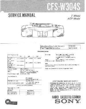 Service manual Sony CFS-W304S ― Manual-Shop.ru
