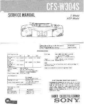 Сервисная инструкция Sony CFS-W304S ― Manual-Shop.ru