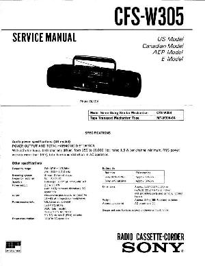 Service manual Sony CFS-W305 ― Manual-Shop.ru