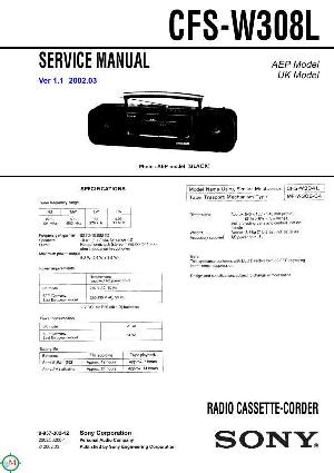 Сервисная инструкция Sony CFS-W308L  ― Manual-Shop.ru