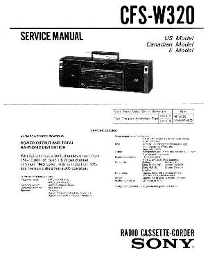 Сервисная инструкция Sony CFS-W320 ― Manual-Shop.ru