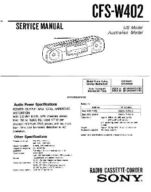 Service manual Sony CFS-W402 ― Manual-Shop.ru