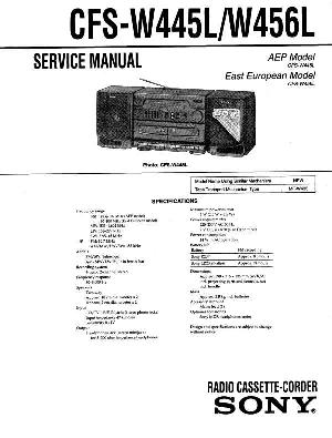 Сервисная инструкция Sony CFS-W445L, CFS-W456L ― Manual-Shop.ru