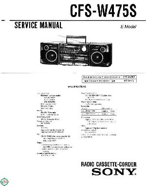 Сервисная инструкция Sony CFS-W475S  ― Manual-Shop.ru