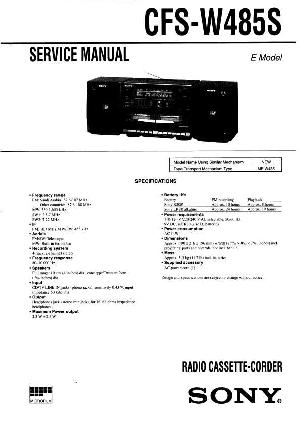 Сервисная инструкция Sony CFS-W485S  ― Manual-Shop.ru