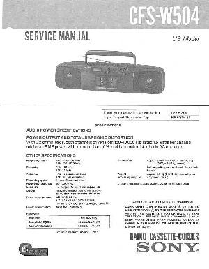 Service manual Sony CFS-W504 ― Manual-Shop.ru