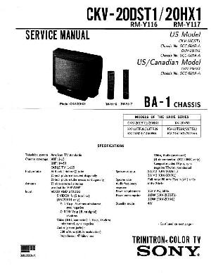 Сервисная инструкция Sony CKV-20DST1, CKV-20HX1 (BA-1) ― Manual-Shop.ru