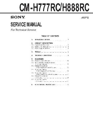 Service manual Sony CM-H777RC, CM-H888RC ― Manual-Shop.ru