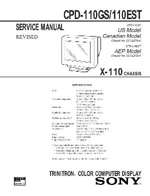 Сервисная инструкция Sony CPD-110GS, CPD-110EST (X-110) ― Manual-Shop.ru