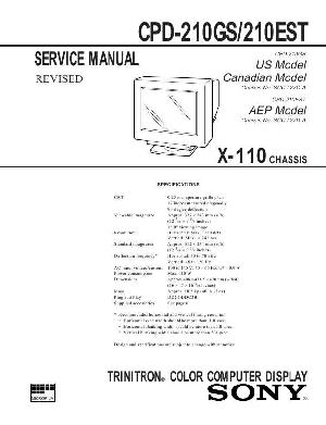 Service manual Sony CPD-210GS, CPD-210EST (X-110) ― Manual-Shop.ru