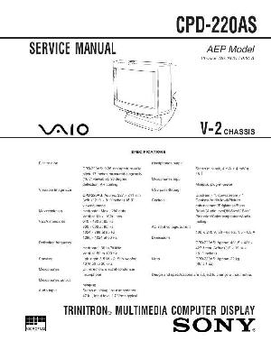 Сервисная инструкция Sony CPD-220AS (V-2) ― Manual-Shop.ru