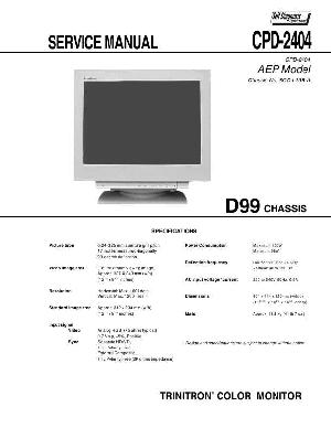 Сервисная инструкция Sony CPD-2404 (D99) ― Manual-Shop.ru