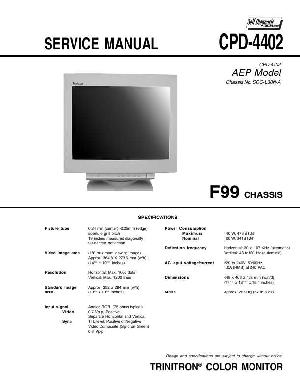 Сервисная инструкция Sony CPD-4402 (F99) ― Manual-Shop.ru