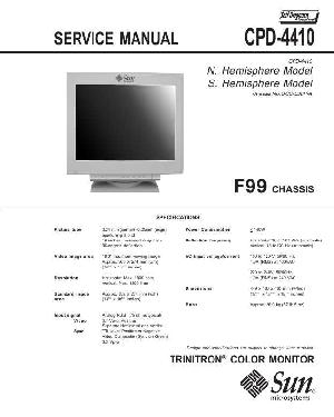 Сервисная инструкция Sony CPD-4410 (F99) ― Manual-Shop.ru