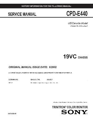 Сервисная инструкция Sony CPD-E440 (19VC) ― Manual-Shop.ru