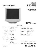 Service manual Sony CPD-E440 (19VC)