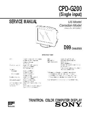 Service manual Sony CPD-G200 (D99) ― Manual-Shop.ru