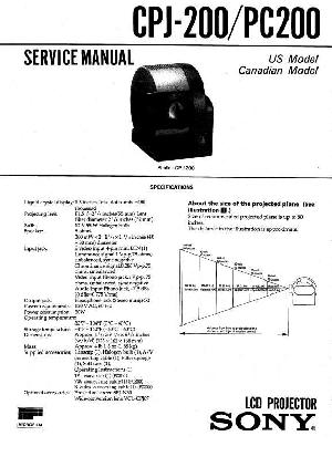 Сервисная инструкция Sony CPJ-200, CPJ-PC200 ― Manual-Shop.ru