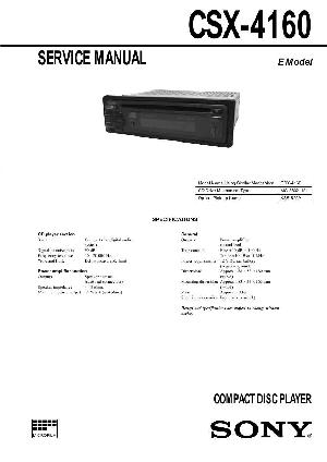 Сервисная инструкция Sony CSX-4160 ― Manual-Shop.ru