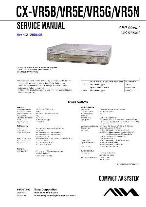 Service manual Sony CX-VR5N, CX-VR5E, CX-VR5G, CX-VR5N (AVJ-R5B, AVJ-R5E, AVJ-R5G, AVJ-R5N) ― Manual-Shop.ru