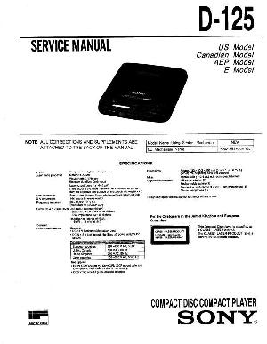 Service manual Sony D-125  ― Manual-Shop.ru