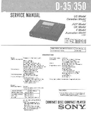 Сервисная инструкция Sony D-35, D-350 ― Manual-Shop.ru
