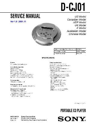 Сервисная инструкция Sony D-CJ01 ― Manual-Shop.ru