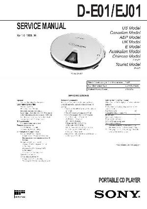 Сервисная инструкция Sony D-E01, D-EJ01 ― Manual-Shop.ru