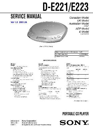 Service manual Sony D-E221, D-E223 ― Manual-Shop.ru