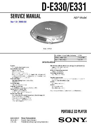 Сервисная инструкция Sony D-E330, D-E331  ― Manual-Shop.ru