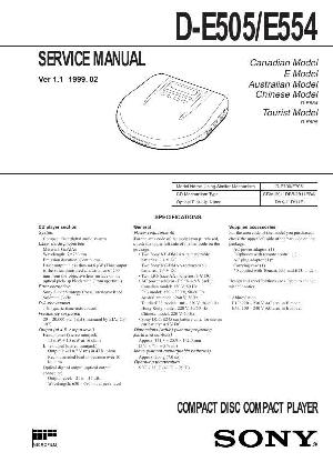 Сервисная инструкция Sony D-E505, D-E554 ― Manual-Shop.ru