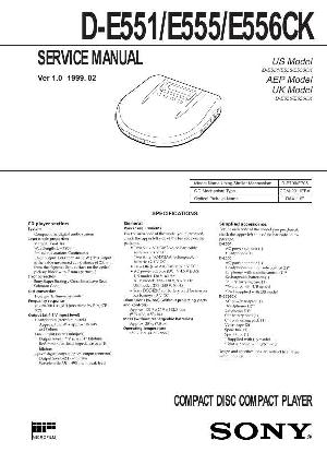 Service manual Sony D-E551, D-E555, D-E556CK ― Manual-Shop.ru