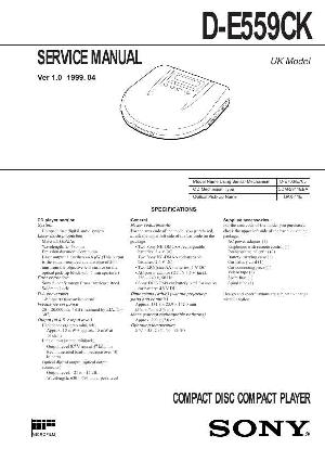 Service manual Sony D-E559CK ― Manual-Shop.ru