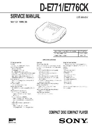 Сервисная инструкция Sony D-E771, D-E776CK ― Manual-Shop.ru