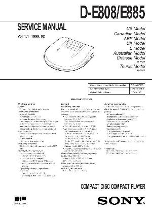 Service manual Sony D-E808, D-E885 ― Manual-Shop.ru
