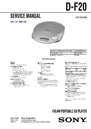 Сервисная инструкция Sony D-F20 ― Manual-Shop.ru