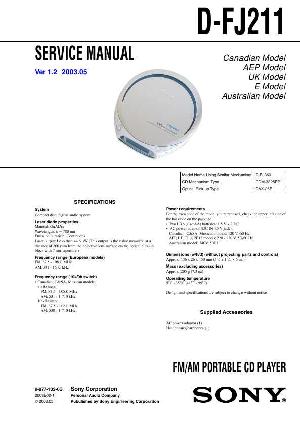 Service manual Sony D-FJ211 ― Manual-Shop.ru