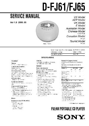 Сервисная инструкция Sony D-FJ61, D-FJ65 ― Manual-Shop.ru
