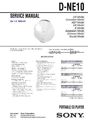 Service manual Sony D-NE10  ― Manual-Shop.ru