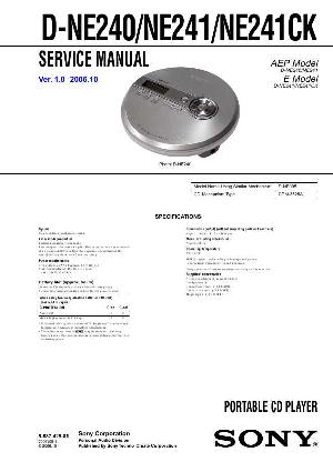 Service manual Sony D-NE240, D-NE241, D-NE241CK  ― Manual-Shop.ru