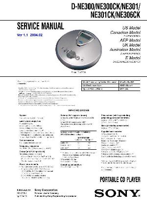 Service manual Sony D-NE300, D-NE301, D-NE306CK  ― Manual-Shop.ru
