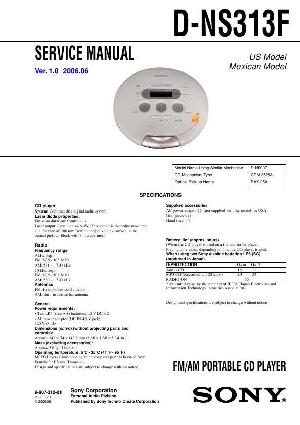 Сервисная инструкция Sony D-NS313F  ― Manual-Shop.ru