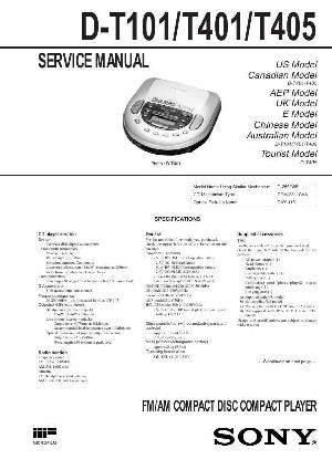 Сервисная инструкция Sony D-T101, D-T401, D-T405 ― Manual-Shop.ru